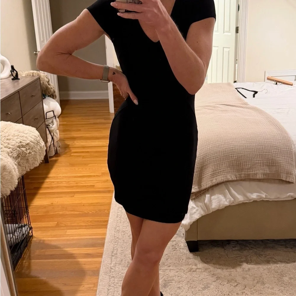 French Connection Bodycon Black Dress - Sz XS